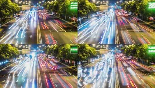车辆行驶 夜晚 北京高清在线视频素材下载