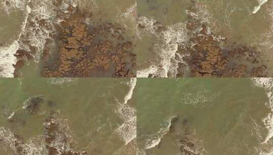 巴西卡朱埃罗抽象海景的鸟瞰图。高清在线视频素材下载
