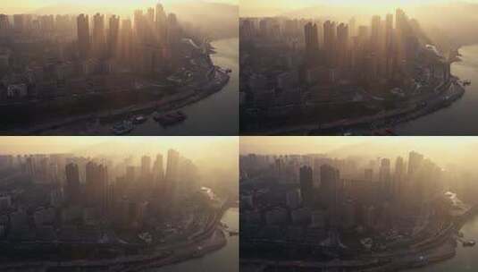 重庆地标航拍高清在线视频素材下载