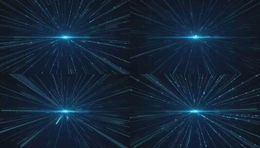蓝色科技光线粒子穿梭【透明背景】高清在线视频素材下载