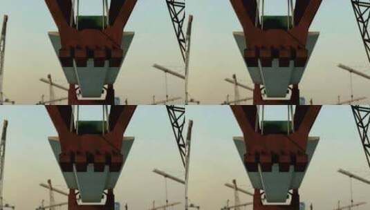 三维高架桥轨道铺设动画高清在线视频素材下载