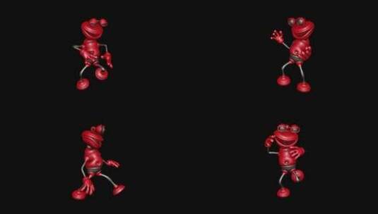 喜剧橡胶柱塞舞蹈跳跃3d动画视频高清在线视频素材下载