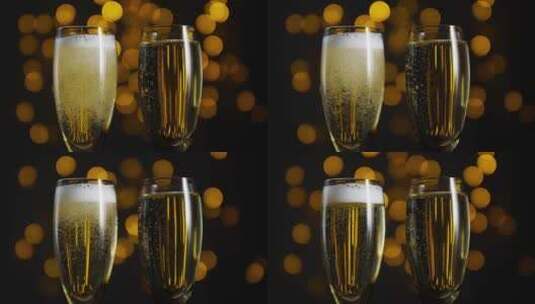 圣诞节的香槟高清在线视频素材下载