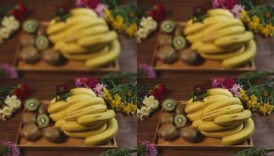 维生素香蕉猕猴桃高清在线视频素材下载