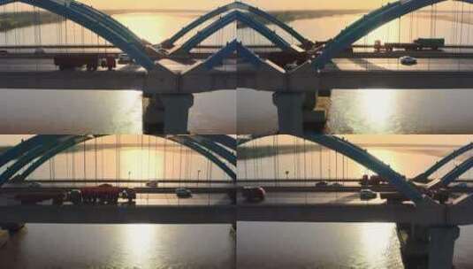 航拍高速公路大桥高清在线视频素材下载