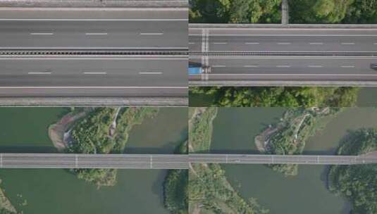 四川省遂西高速双江枢纽高速立交桥高清在线视频素材下载