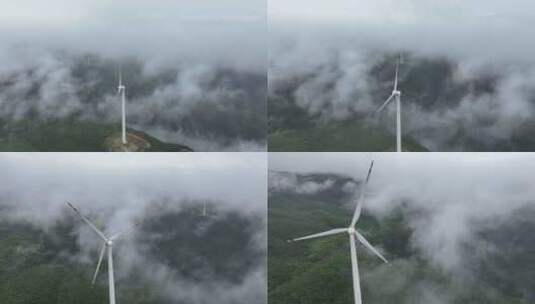 能源日出风力发电云海延时高清在线视频素材下载
