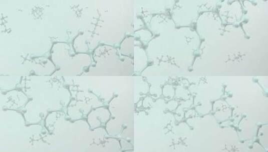 化妆品美白精华水分子DNA分子结构高清在线视频素材下载