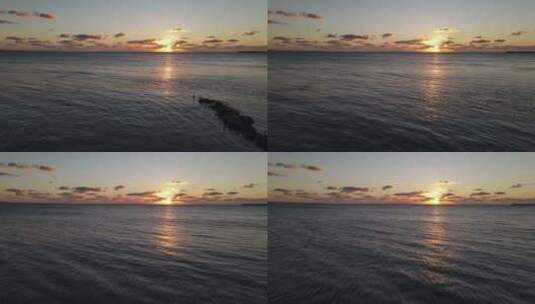 日落时的海平面高清在线视频素材下载