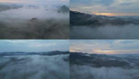 雨后云雾围绕的大山高清在线视频素材下载