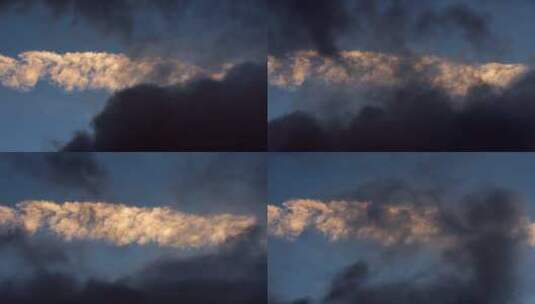 天空云彩流云晚霞风景高清在线视频素材下载
