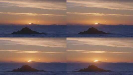 日出 海面 太阳升起高清在线视频素材下载