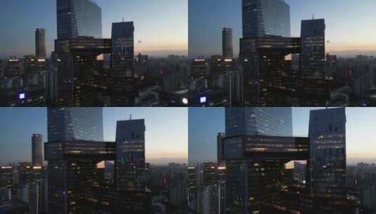 深圳腾讯总部腾讯滨海大厦夜景高清在线视频素材下载