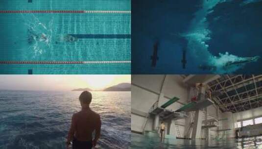 【合集】跳水运动员跳水高清在线视频素材下载
