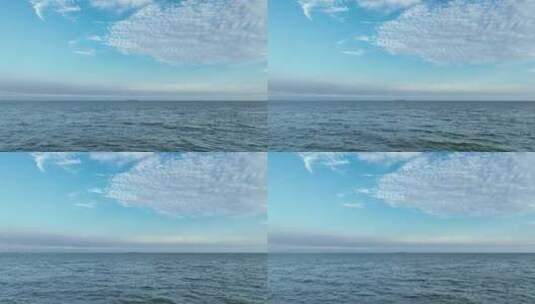 大海航拍海洋海面无人机贴水面飞行飞越大海高清在线视频素材下载