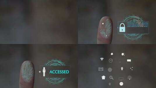 未来智能化的指纹解锁高清在线视频素材下载