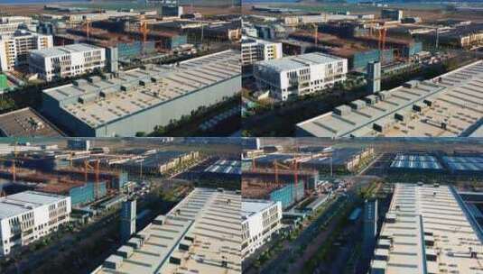 台州市，台州湾新区，新吉奥汽车工厂航拍高清在线视频素材下载