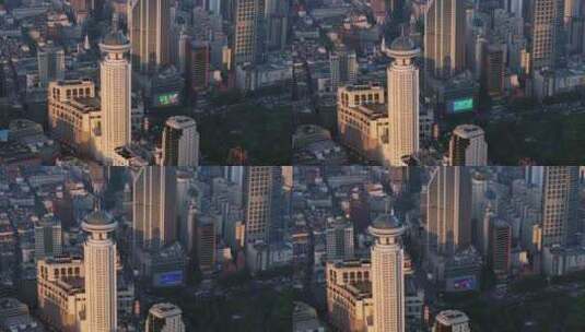 上海城市航拍中焦段高清在线视频素材下载