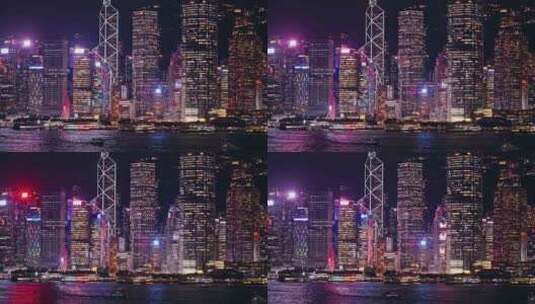 香港夜景维多利亚港高清在线视频素材下载