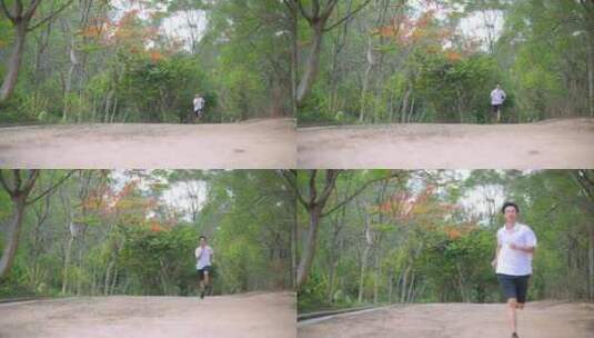 一个男人跑步高清在线视频素材下载