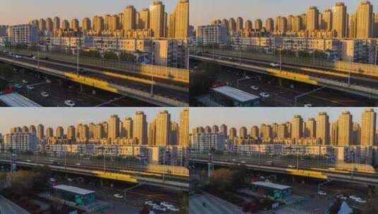 【高清6K】沈阳铁西区街景航拍高清在线视频素材下载