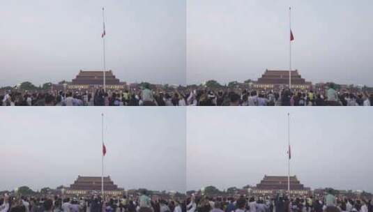 天安门广场人群高清在线视频素材下载