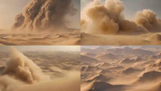 沙漠沙尘暴灾害天气高清在线视频素材下载