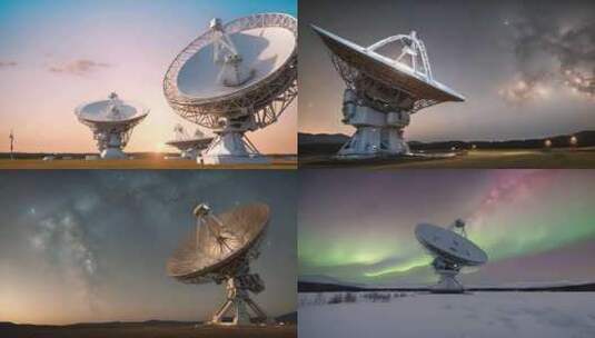 射电望远镜雷达站宇宙探测高清在线视频素材下载