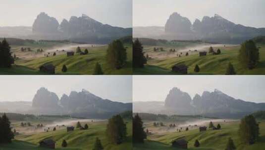 阿尔卑斯高山草甸风景高清在线视频素材下载