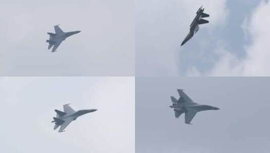 长春航展中国空军歼-11战机高清在线视频素材下载