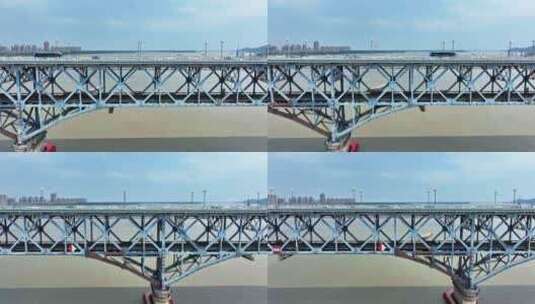 南京长江大桥航拍高清在线视频素材下载