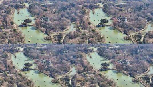 航拍瘦西湖风景区大明寺观音山园林寺庙高清在线视频素材下载