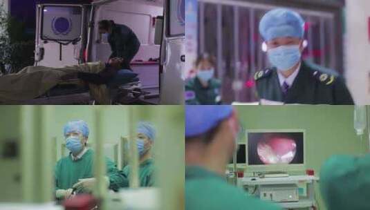 救护车抢救进入手术室手术高清在线视频素材下载