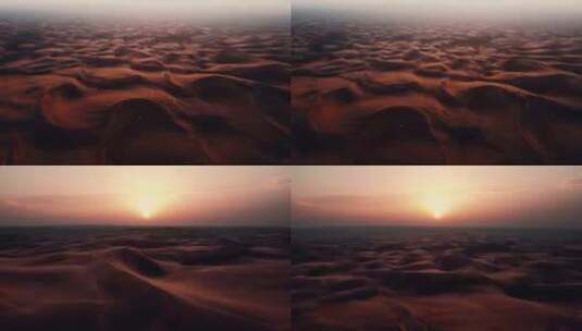 沙漠地区日出日落内蒙古高清在线视频素材下载