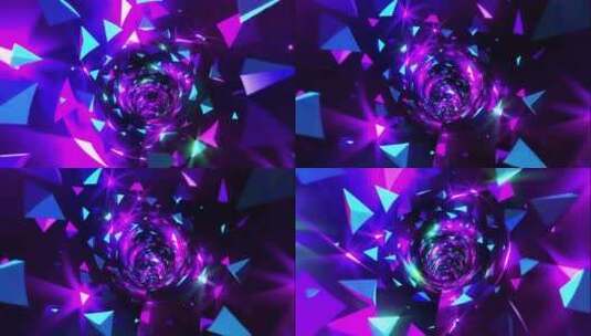 梦幻紫3D隧道高清在线视频素材下载