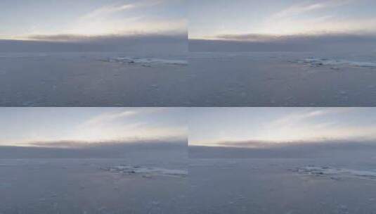 北极极地Brash冰冰川空中俯视图高清在线视频素材下载