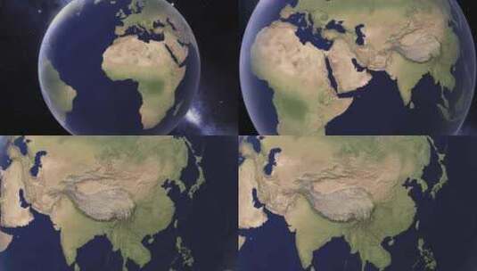 中国地图从太空看地球高清在线视频素材下载