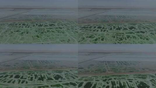 青海海西州茫崖翡翠湖网红盐湖高空航拍高清在线视频素材下载