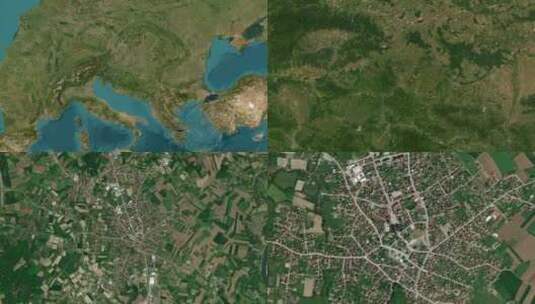 奥德扎克市地图缩放（波斯尼亚和黑塞哥维那高清在线视频素材下载