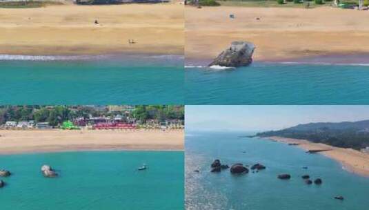 东海大海海边海水海浪沙滩海滩航拍风景唯美高清在线视频素材下载