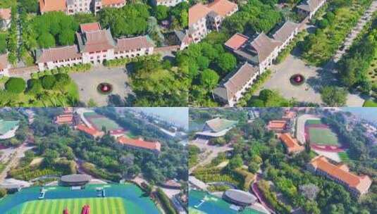 厦门大学校园航拍风景风光高校学校高等学府高清在线视频素材下载