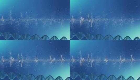 摘要蓝色数字DNA分子生物技术化学科学医高清在线视频素材下载