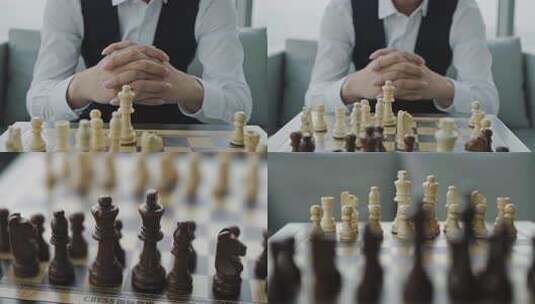 国际象棋博弈高清在线视频素材下载