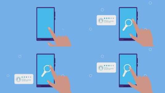 手指点击智能手机画面高清在线视频素材下载