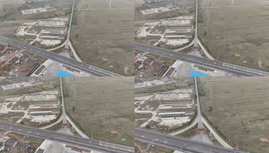 公路航拍乡村田野景象高清在线视频素材下载