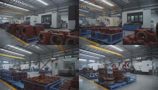 工厂 车间 机器 重工业 制造业 库房高清在线视频素材下载