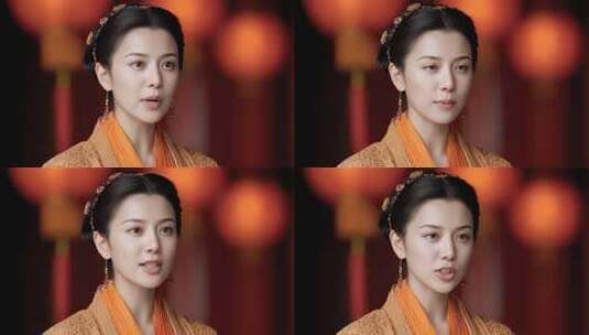 唐朝女子温婉一笑诉说着千年文化高清在线视频素材下载