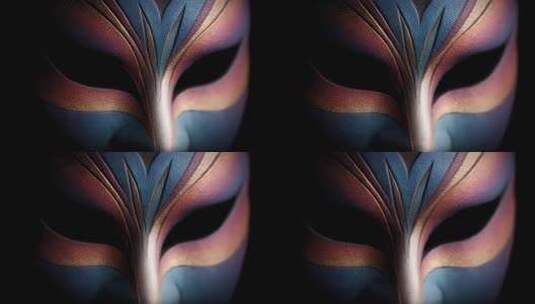 唐朝面具艺术的华丽色彩与神秘气息高清在线视频素材下载