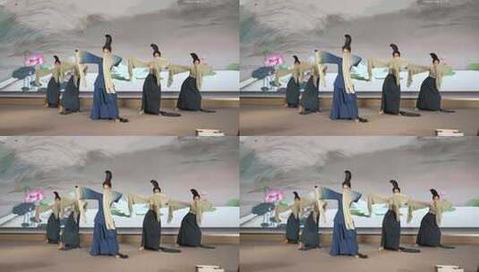 古风舞蹈表演舞台画面高清在线视频素材下载