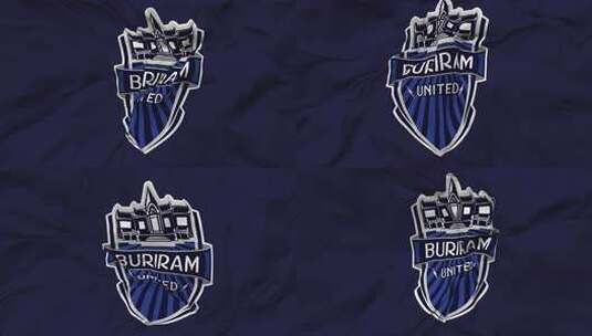 Buriram United足球俱乐部旗高清在线视频素材下载